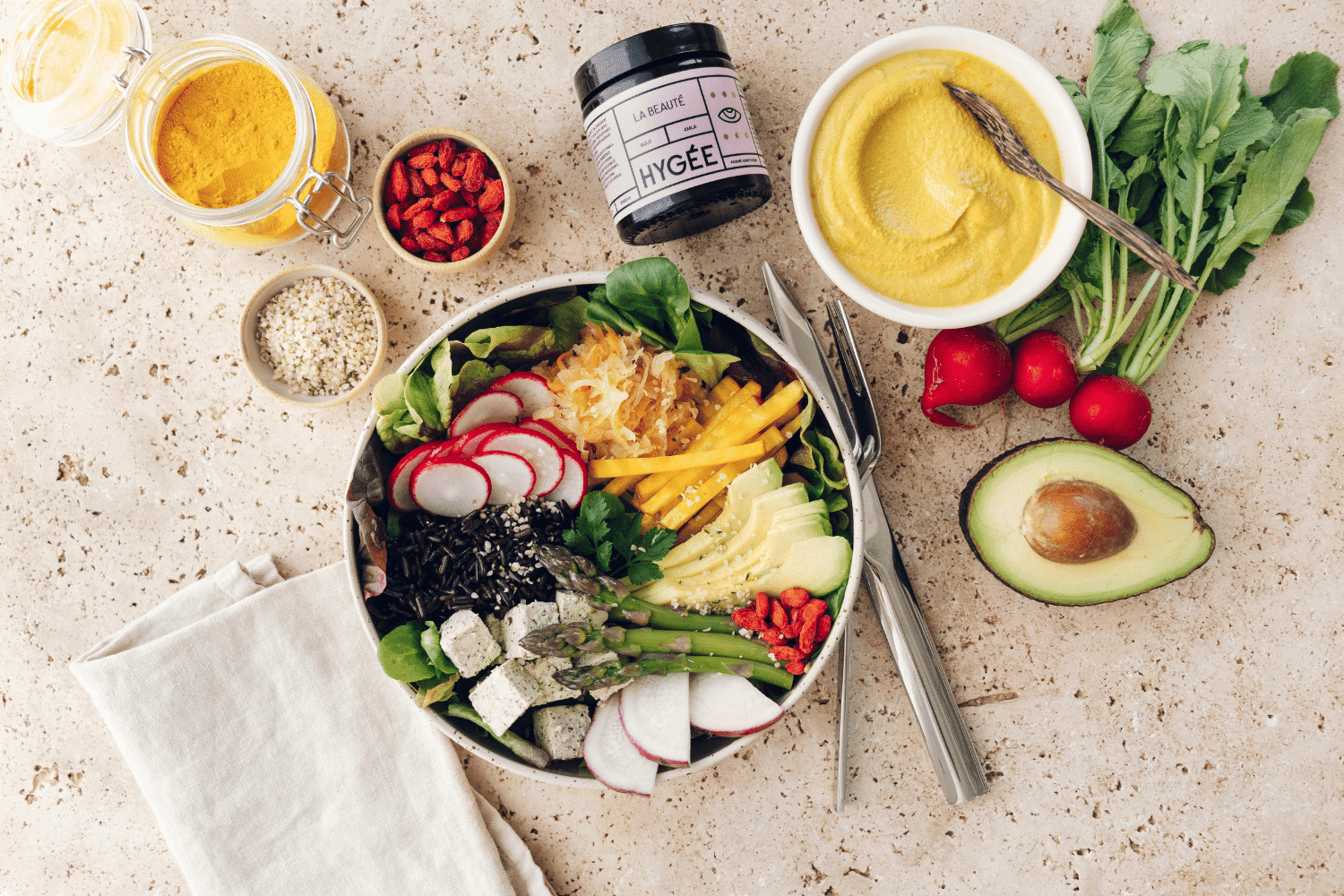 Skin beauty recipe – Beauty Bowl & Adaptogenic Dressing